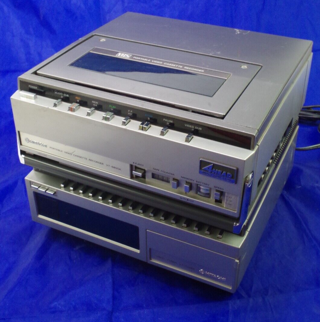 Hitachi Portable Video Cassette Recorder VT-6800A & Video Tuner VT