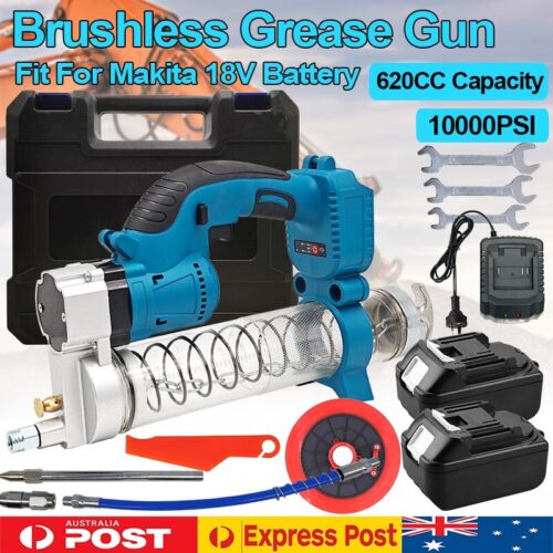 Brushless Grease Gun Cartridges 10000PSI 620cc Battery Charger For Makita 18V - Picture 14 of 17