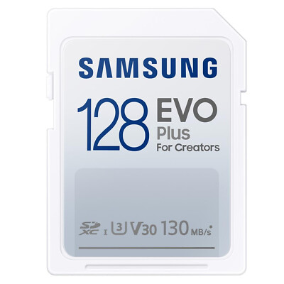SAMSUNG 128GB SDXC EVO Plus 130MB/s (2021) Wasserdicht U3 V30 Stoßfest 30 MB/s