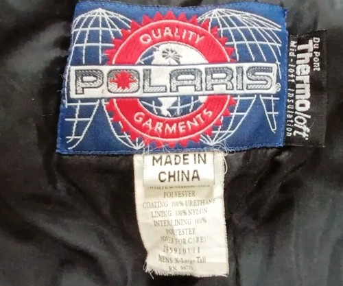 VINTAGE POLARIS INDY RACING FULL ZIPP SNOWMOBILE JACKET SIZE XL - Picture 9 of 11