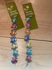 14 Piece Metallic Multicolor Metal Turtle Beads 18mm By Bead Landing