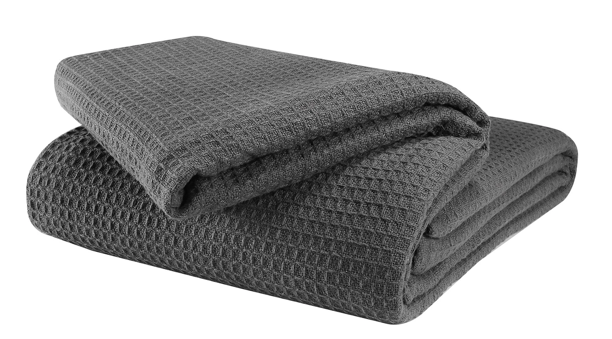 100% Cotton Thermal Blanket, Breathable Bed Blanket King Size, Soft ... |  eBay