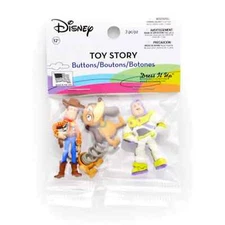 Toy Story Disney Character Buttons Dress it Up-Woody Buzz Lightyear & Slinky Dog
