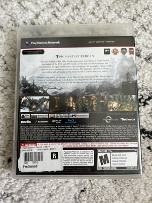 Jeu The Elder Scrolls V: Skyrim PS3 Complet - Boîte, Notice, Disque En Très Bon état
