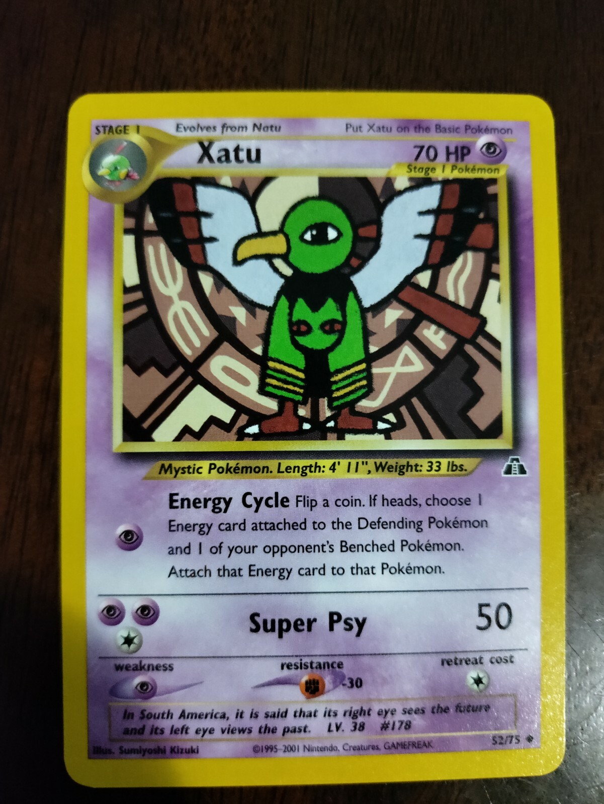 XATU - Neo Discovery Set - 52/75 - Uncommon - Pokemon Card - Unlimited - NM
