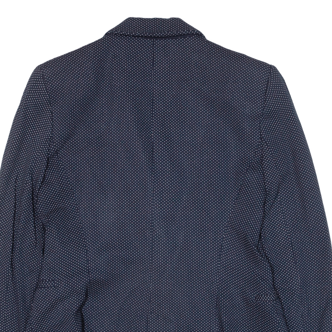 ZARA Basic Womens Blazer Jacket Blue Viscose Polk… - image 4