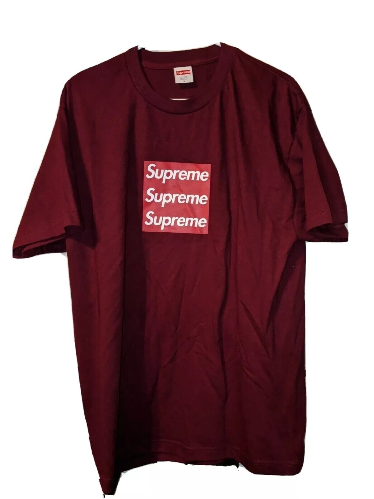 Asspizza x Supreme Chicago Triple Box Logo Maroon Red Large L