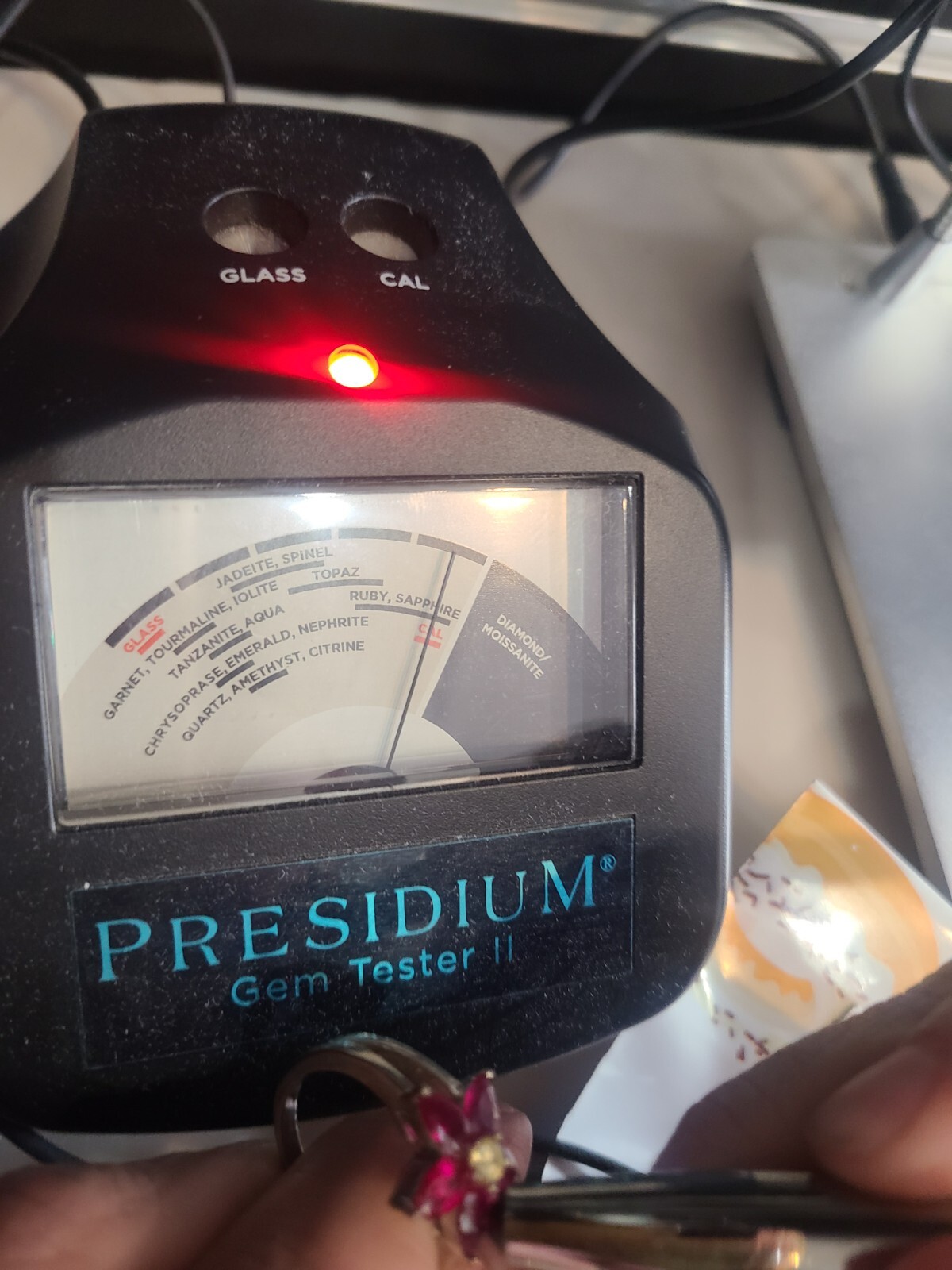 Floral possibly lab created ruby ring plated size… - image 2