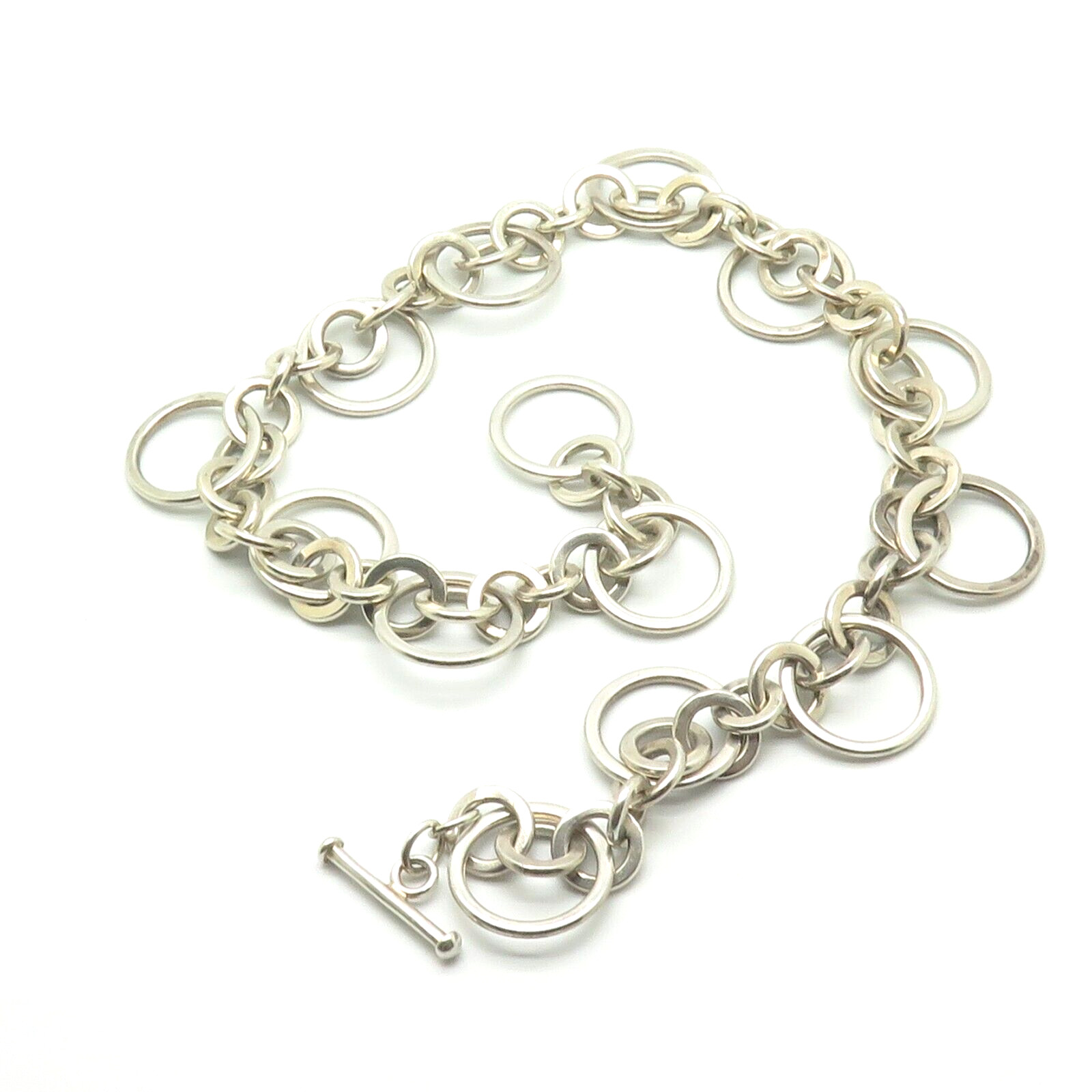 925 Sterling Silver Interlocking Circles Choker N… - image 5