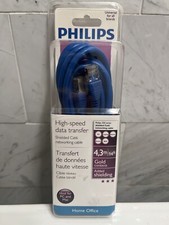 Philips Ethernet Networking Cable Elite Cat6, 14ft Gold Contacts PC / Mac