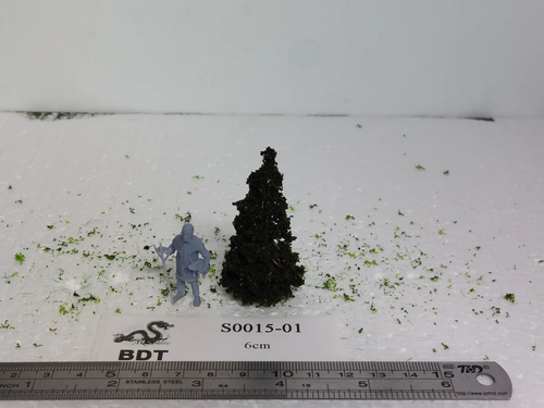 BDT Trees S0015-01 - All Scale - Kunststoff Bazi Kiefer - dunkelgrün - 10/Packung - Bild 2 von 2