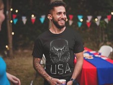 Eagle Flag USA Men T Shirt Patriotic T-shirt Style American Flag T-shirt