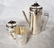 Set 3 pz. caffè/the, latte e zucchero argentato/silver