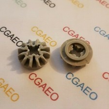 2 x LegoTechnic 6589 Gear 12 Tooth Bevel - light gray