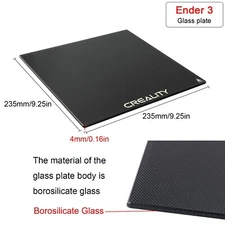 Creality 3D Printer Carbon Silicon Crystal Tempered Glass Plate 235 x 235 mm