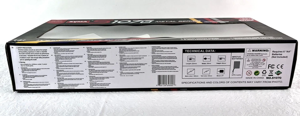 Syma RC Mini Helicopter S107G Metal  Gyro Remote Control Kids Gift NEW - Image 3 of 3