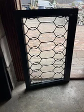 sg 4032 antique leaded glass transom window 23.25 x 34.5