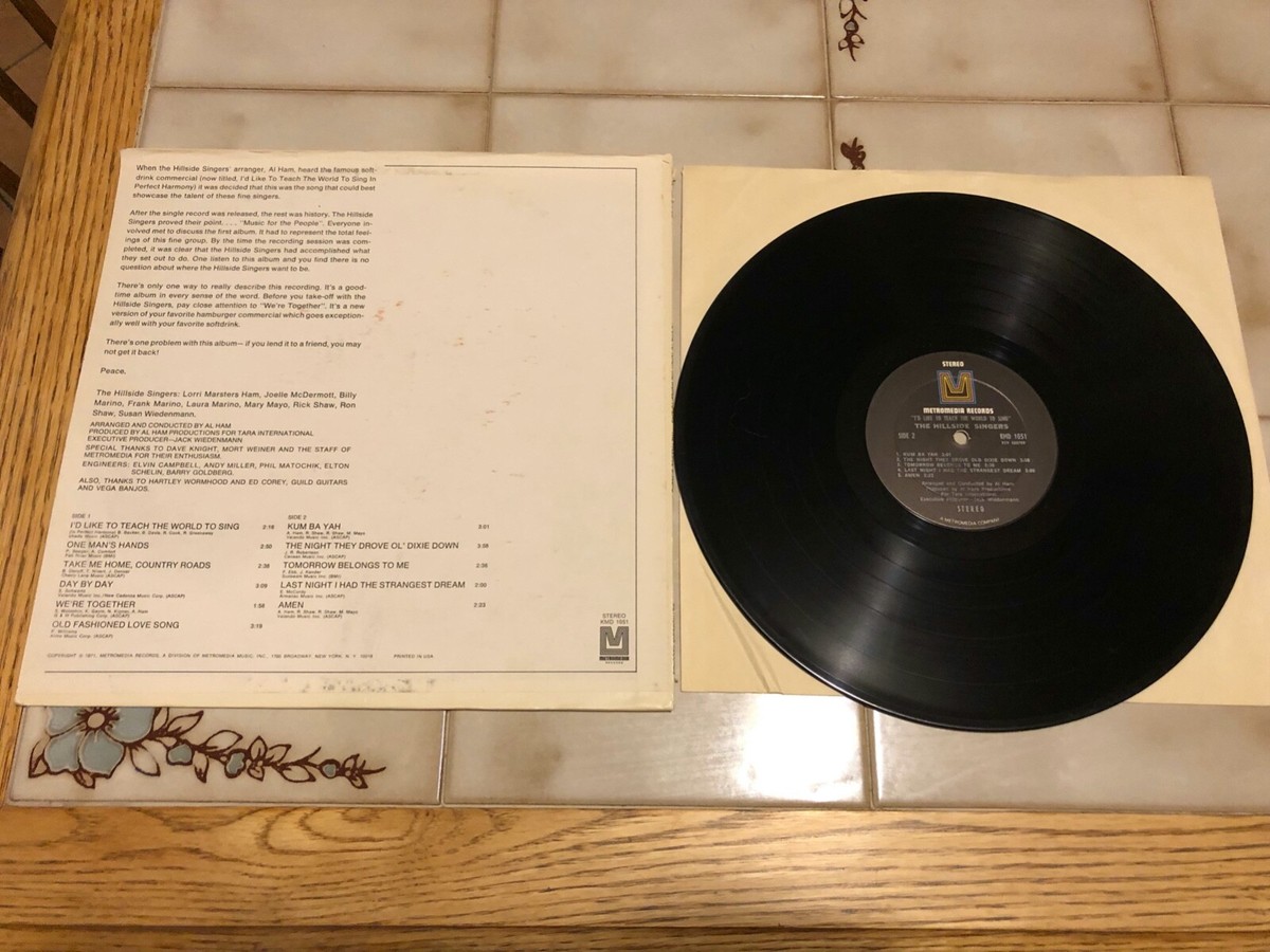 THE HILLSIDE SINGERS~I'd Like To Teach The World To Sing~LP