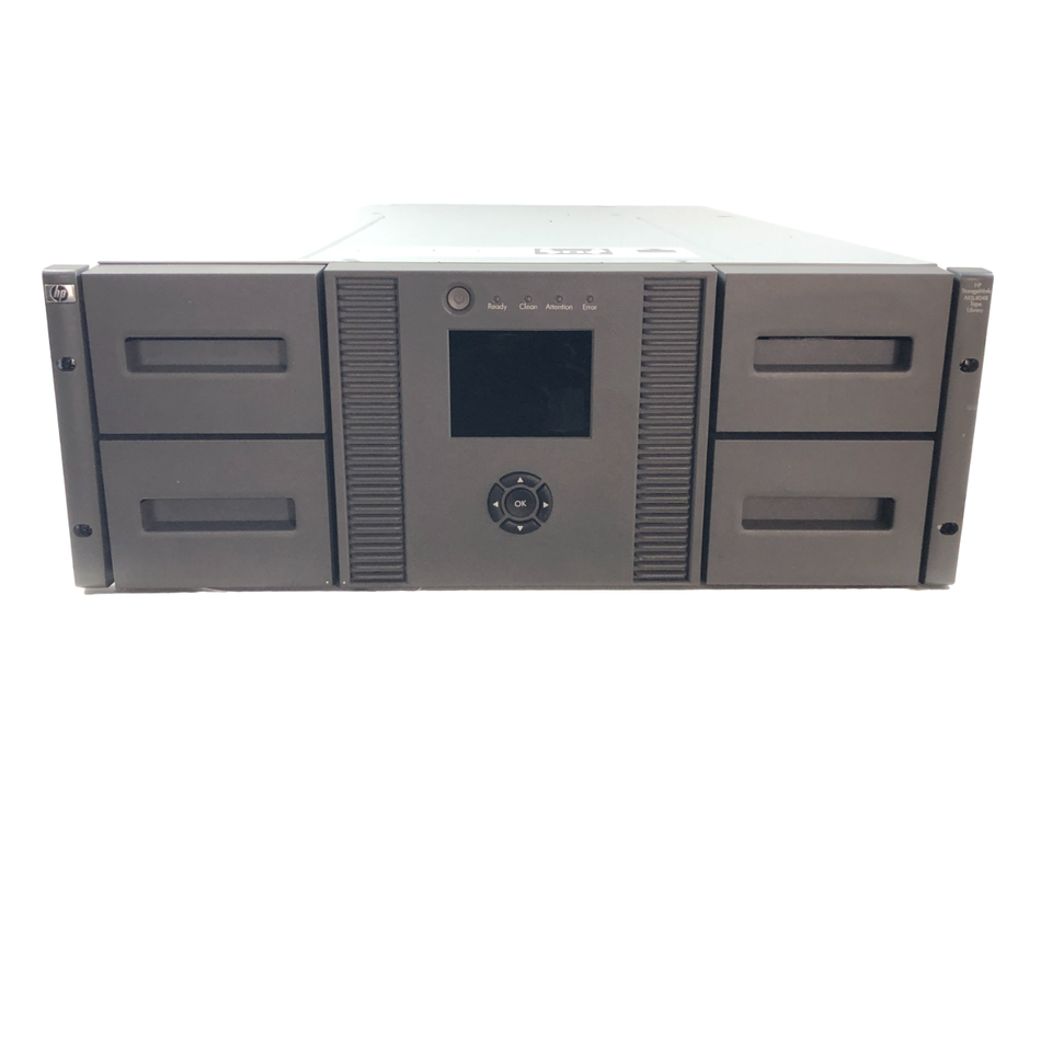 HP MSL4048 G3 SAS LTO6 Tape Library w/ 2 Drives AQ288D *Bent USB Ports