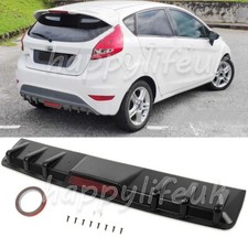 For Ford Fiesta 2008-2017 Rear Bumper Diffuser Spoiler Splitter Fin W /Reflector
