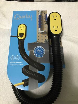 Quirky Prop Power Pro Wrap Around 9-Foot Extension Cord Black 3 Plugs