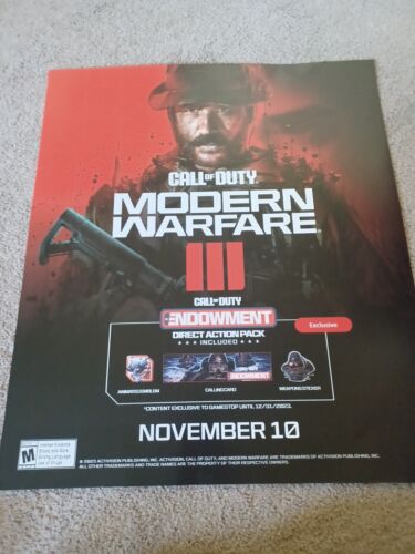 Game Stop Call Of Duty Modern Warfare III Poster - Picture 1 of 2