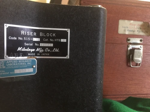 Mitutoyo Riser Block Code 515-106 6 "