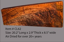 Exhibition grade Claro walnut shotgun gunstock blank, cl62