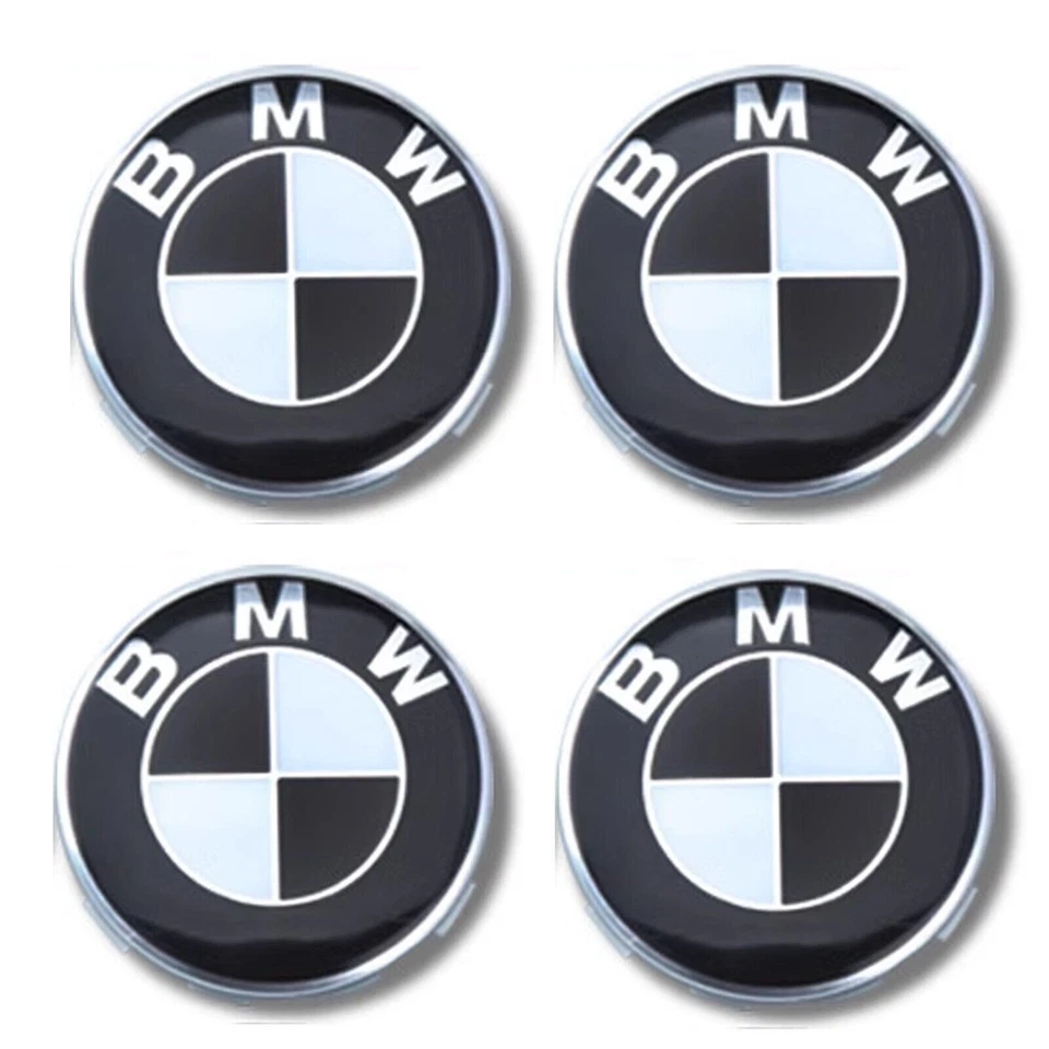 4PCS 68MM/2.65IN Black Fits BMW Wheel Center Hub Caps Badge Emblem Rim Hubcaps - Image 3 of 4