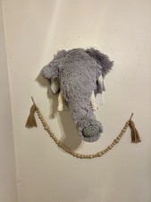Plush elephant wall Mount