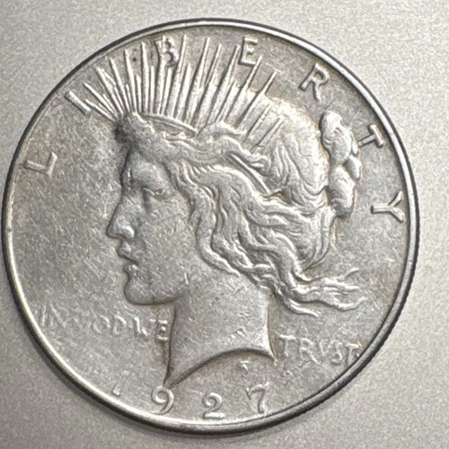 1927 Peace Dollar $1 Silver Coin Circulated Business Strike Uncertified