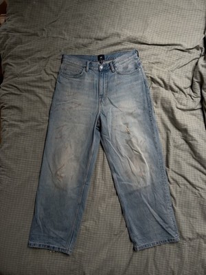 H&M Baggy Mud Jeans   Size 32/32   Used Look / Acne-Alternative