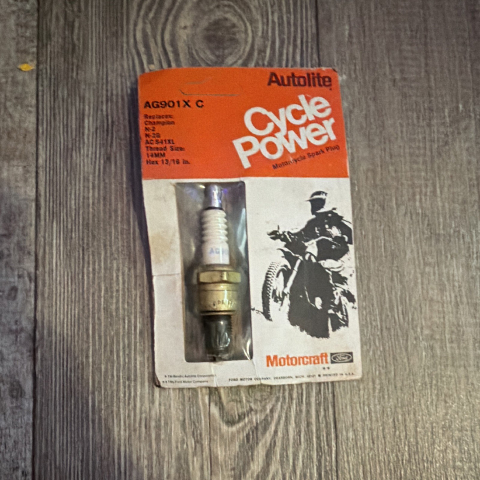 Autolite Spark Plugs For Motorcycle Cycle Power Ahrma  Motorcraft  Ag901xc