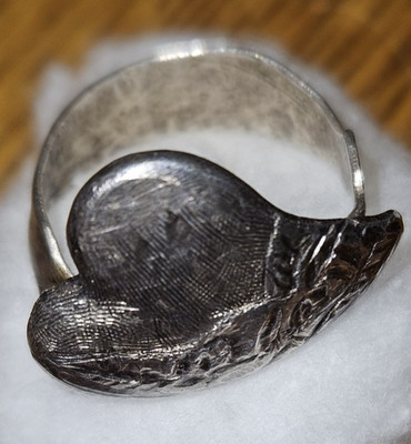 Handmade Artisan Crafted Silver Ring, Size approx. 5.5, 5grams