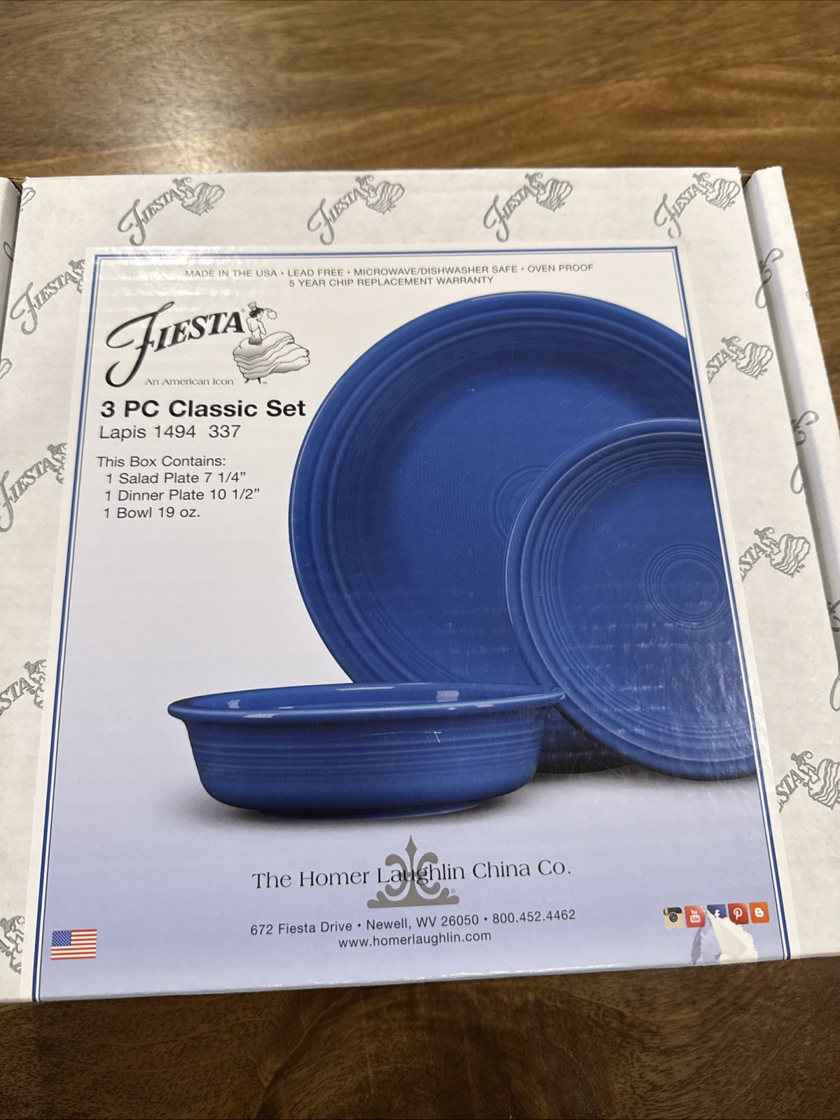 Ting | Lapis Fiestaware Salad Dinner Bowl