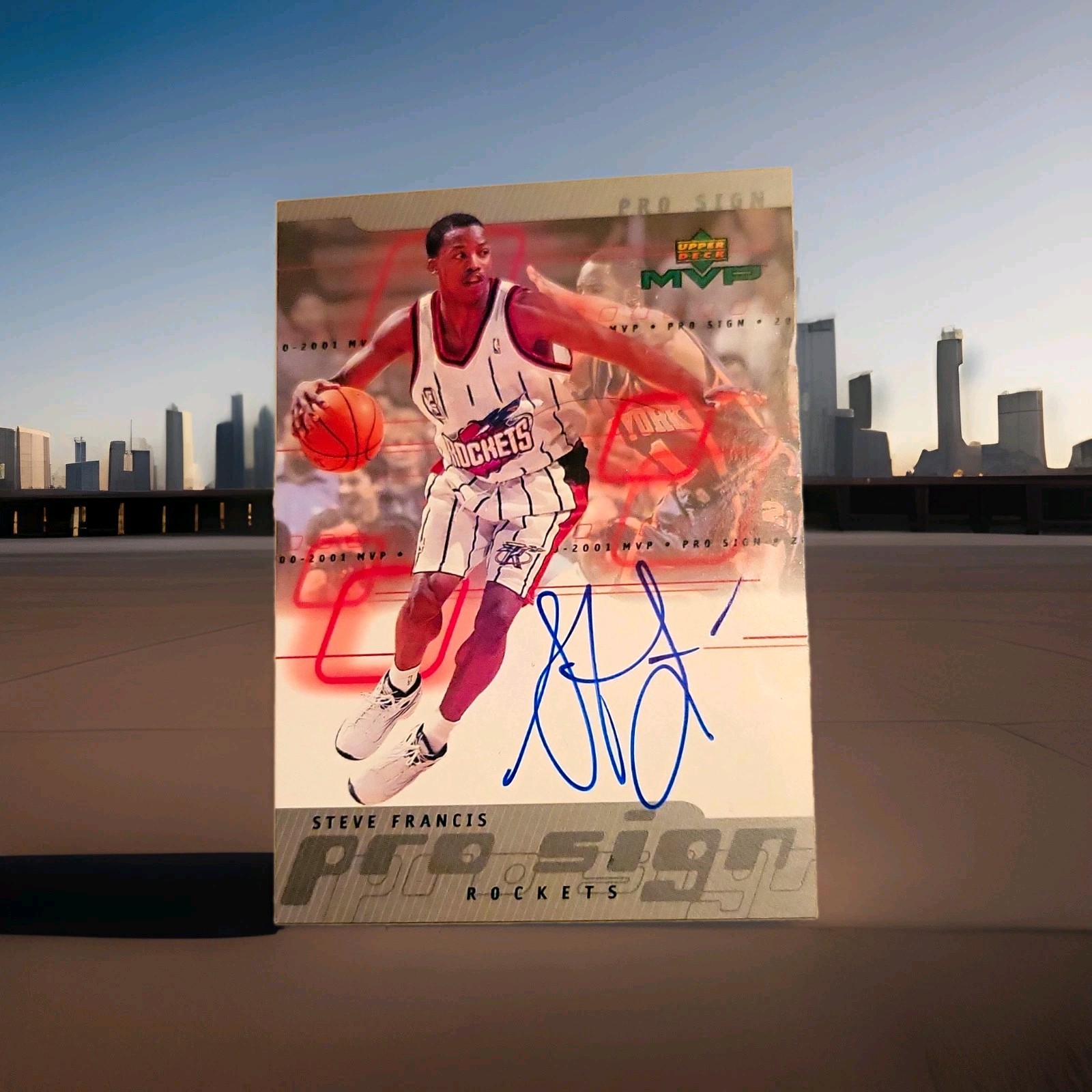 Upper Deck 2000-01 MVP Pro Sign Steve Francis Rockets #SF Hard Signed Auto