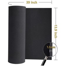 High Density Black Eva Foam Roll - 13.9" x 39", 86kg/m3