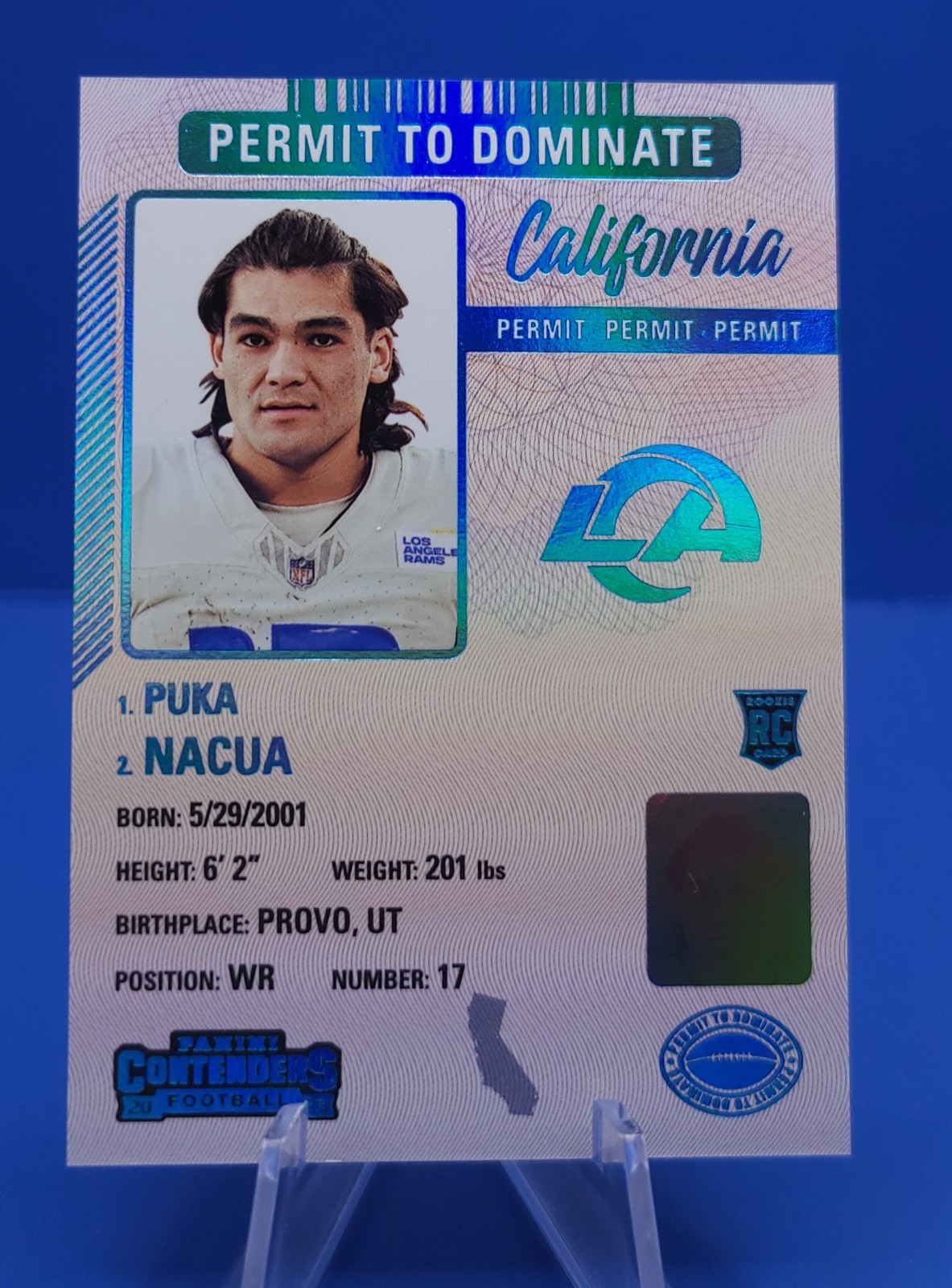 2023 Panini Contenders - Permit to Dominate Puka Nacua #5 (RC) Los Angeles Rams
