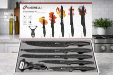 Set de couteaux Kadirelli – Lames effet granité noir- 6 pièces