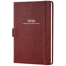 2026 Planner - 2026 Planner Weekly and Monthly with Stickers, Faux Leather Co...