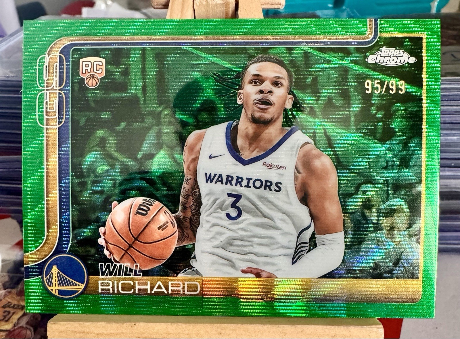 Will Richard  2025-26 Topps Chrome RC  #287 Green Wave Refractor /99 !!