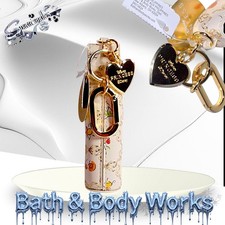 Disney Princess White Gold Lip Holder Keychain Heart Charm Bath  Body Works