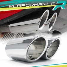 2x Edelstahl Auspuffblenden Endrohr Ø66mm Chrom für Audi A4 B8 Avant A5 8T A3 8V