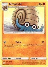Omanyte 75/181 : Uncommon Mint/Near Mint Pokemon Card : SM09: Team Up
