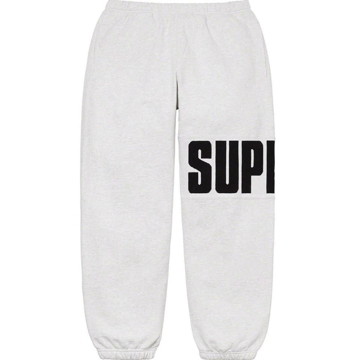Pantalon de survêtement neuf 20AW 21 neuf SUPREME Supreme RIB GRIS S couleur gris