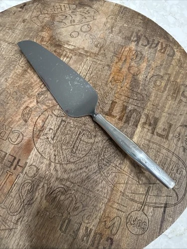 MCM Sterling / Stainless Cake Server Starburst Monogrammed 95 Grams Gorham. 11”