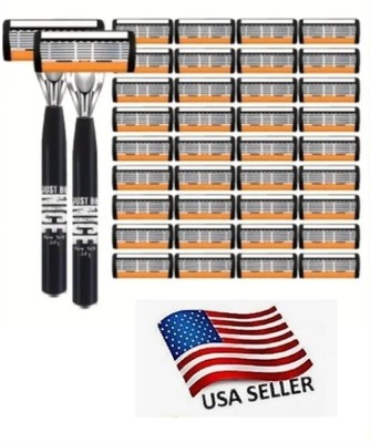 Premium 6-Blade Razor 2H Men/Ladies - Ergonomic Handle with 36 Refillable DEAL!