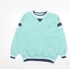 Dash Mens Blue Pullover Sweatshirt Medium Vintage Crew Neck