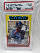2024 Topps Heritage Real One Autographs Pete Crow-Armstrong #ROA-PC (AU, RC)