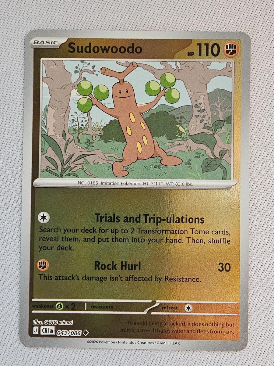 ME04: Chaos Rising #043/086 Sudowoodo - Reverse Holo - NM | eBay